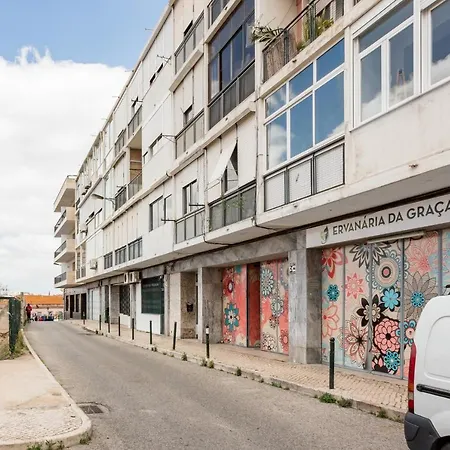 شقة Panoramic River View 1-Br Near Senhora Do Monte By Nestatlisbon *